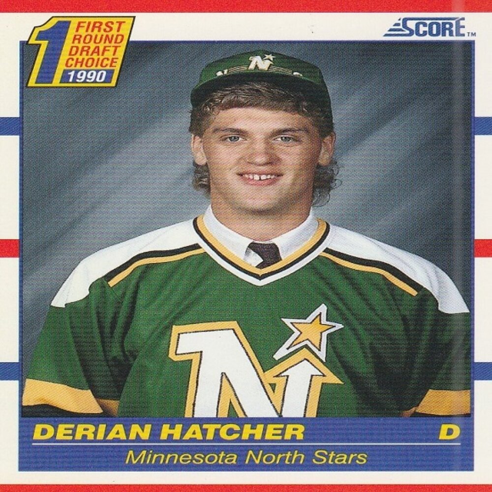 Derian Hatcher - 1990 Score 1st Round Draft Choice Hockey Card